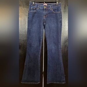 "Y2K" Forever 21 "XXI" Low-Rise Flare Leg Dark Wash Juniors Jeans Size 5